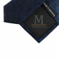 Preview: Seidenkrawatte in diamantblau mit schwarzem Seidenmix