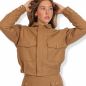 Preview: Bomberjacke aus Schurwolle in Camel/Hellbraun