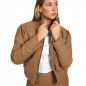 Preview: Bomberjacke aus Schurwolle in Camel/Hellbraun