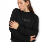 Preview: Sweatshirt  'AMEN' aus Baumwolle in Schwarz