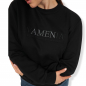 Preview: Sweatshirt  'AMEN' aus Baumwolle in Schwarz