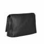 Preview: Crossbody Bag aus Kalbsleder in schwarz