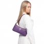 Preview: Hobo-Bag als Schultertasche aus genarbtem Kalbsleder in lila