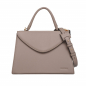 Preview: Handle Bag with shoulder strap made of calfskin taupe