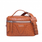 Preview: Shoulder bag made of cognac ostrich leather