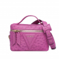 Preview: Shoulder bag made of magenta ostrich leather