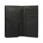 Preview: Geldbörse mit Handyfach aus schwarz genarbtem Kalbsleder 8cc -PORTUNES-