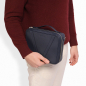 Preview: Crossbody Bag as Camera Bag made of Calfskin in darkblue