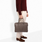 Preview: Briefcase made of calf leather taupe