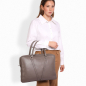 Preview: Briefcase made of calf leather taupe