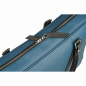 Preview: Leather briefcase petrol blue and gray