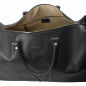 Preview: Reisetasche aus schwarzem Kalbsleder -VENUS-