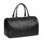 Preview: Reisetasche M aus schwarzem Leder -MERKUR-