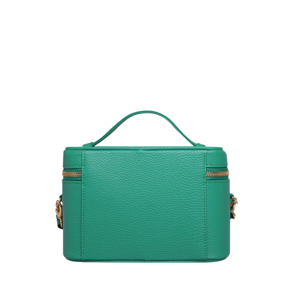 Shoulder Bag in green Calf Leather -OPIS-