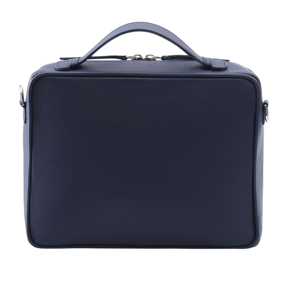 Crossbody Bag as Camera Bag made of Calfskin in darkblue